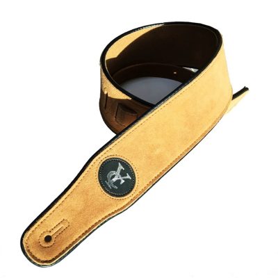 Correa de Guitarra de Ante 'Elegancia Rústica' de Color Amarillo
