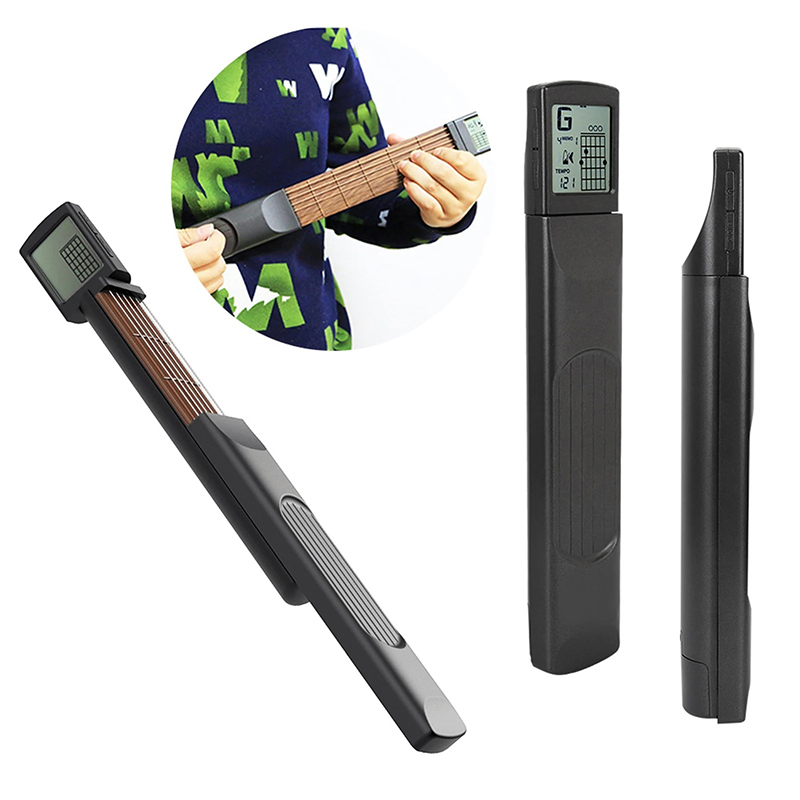Avant Mini mango de entrenamiento para guitarra PocketChord Pro - 6 trastes con pantalla giratoria y metrónomo