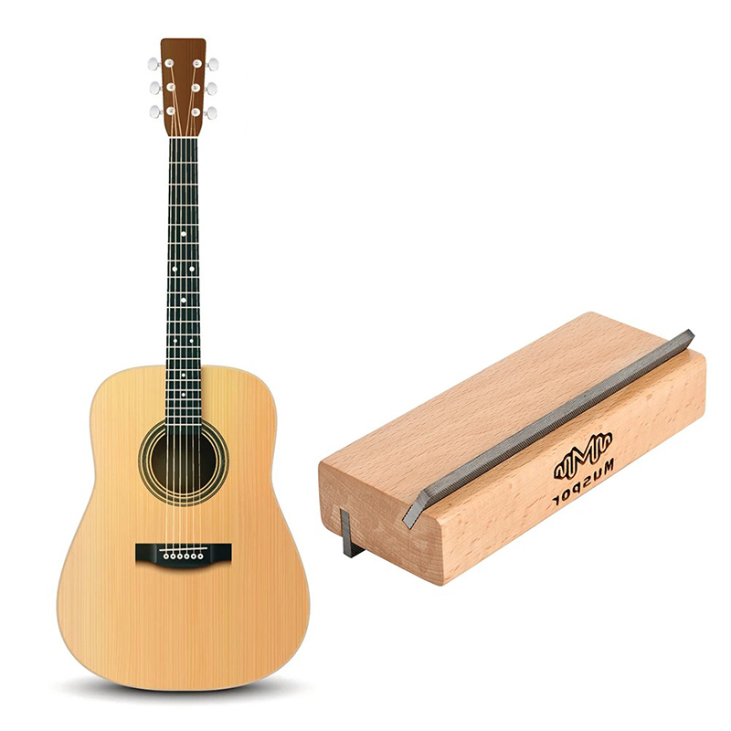 Avant Outil Lima de Luthier 2-en-1 para Guitarra - Bloque de Madera con Ángulos de 35° y 90° para Pulido y Mantenimiento de Trastes