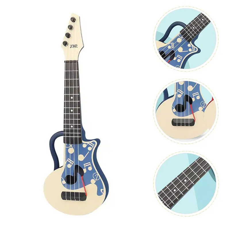 Detalles de Guitarra para Niño Modelo Azul con Notas Lúdicas