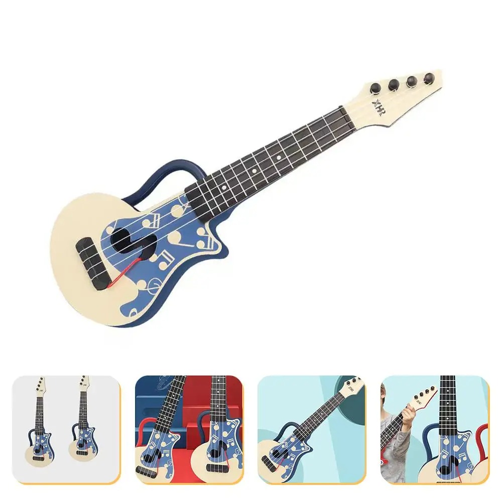 Detalles completos de la Guitarra para Niños Modelo Azul con Notas Divertidas