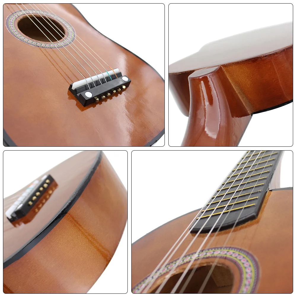 Detalles de la guitarra acústica Folk para niños de 58 cm 'Clásica Elegante