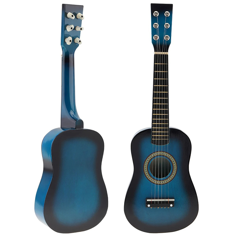 Trío de Guitarras Infantiles en Armonía Colorida Azul de 58 cm