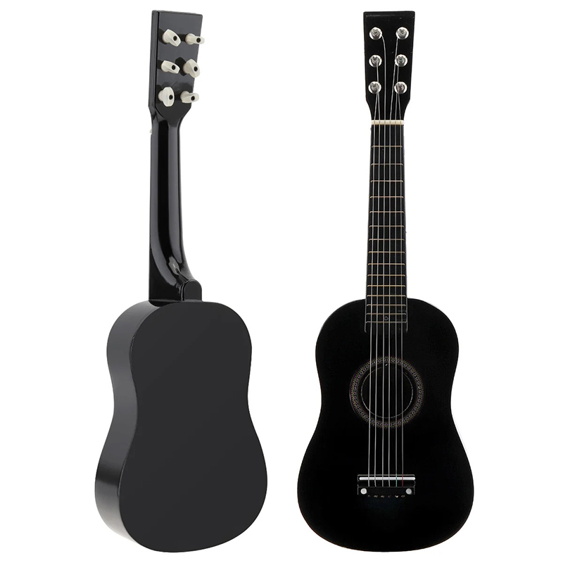 Trío de Guitarras Infantiles en Armonía Colorida, Negras, de 58 cm