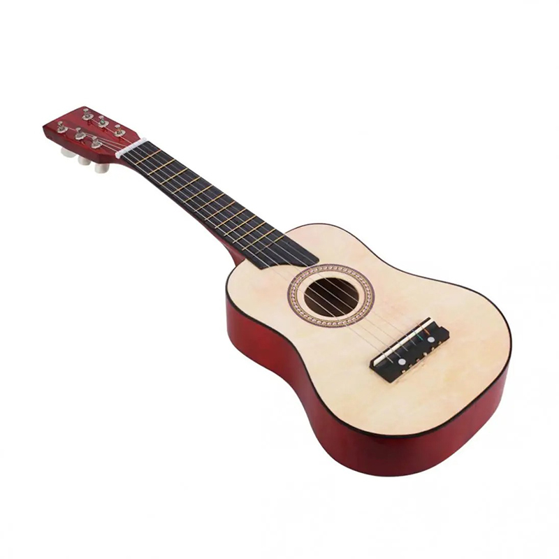 Guitarra acústica para niños de madera de tilo color beige