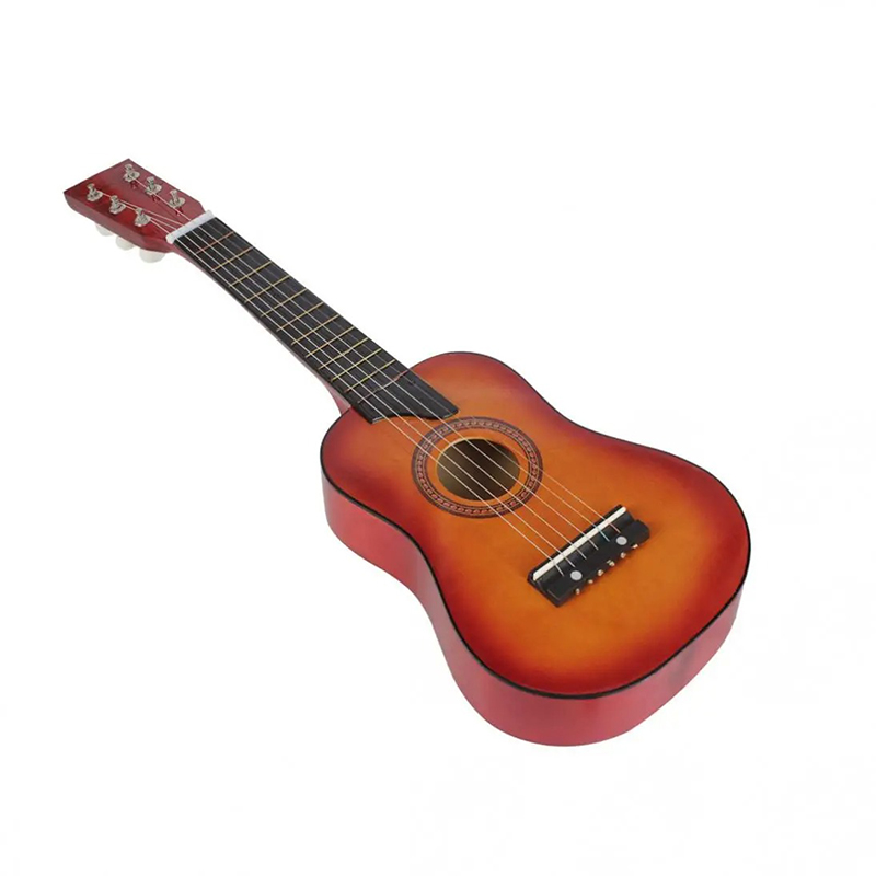 Guitarra acústica para niños de madera de tilo color marrón