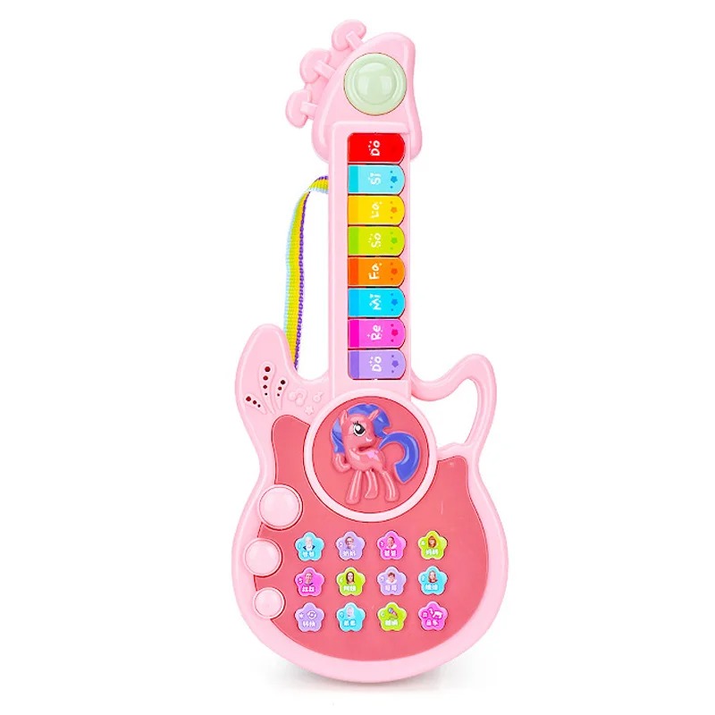 Guitarra para niños - Temática lúdica - "Mini Unicornio Rock" Color Rosa