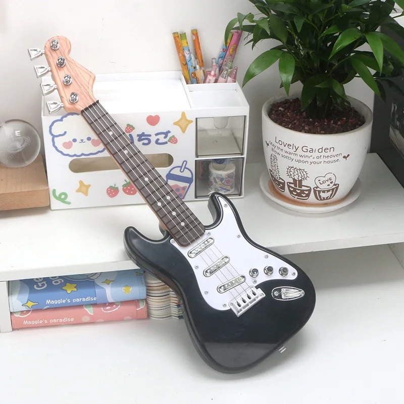 Magnífica guitarra eléctrica para niños - 43 cm de color negro