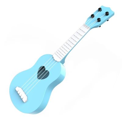Pequeña guitarra para niños, adecuada para niñas o niños, de color azul