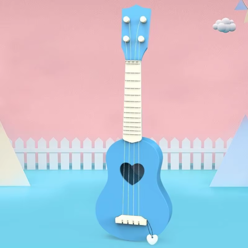 Pequeña guitarra para niños, adecuada para niña o niño - color azul