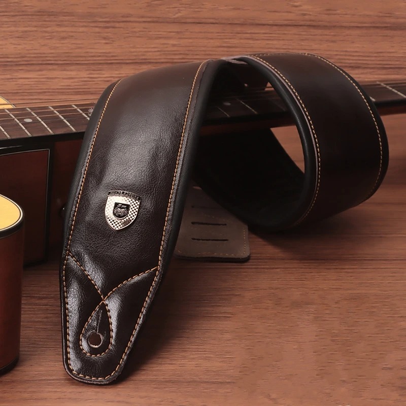 Correa de Guitarra Cuir Prestige - Clásica Vintage en Cuero Premium - color marrón