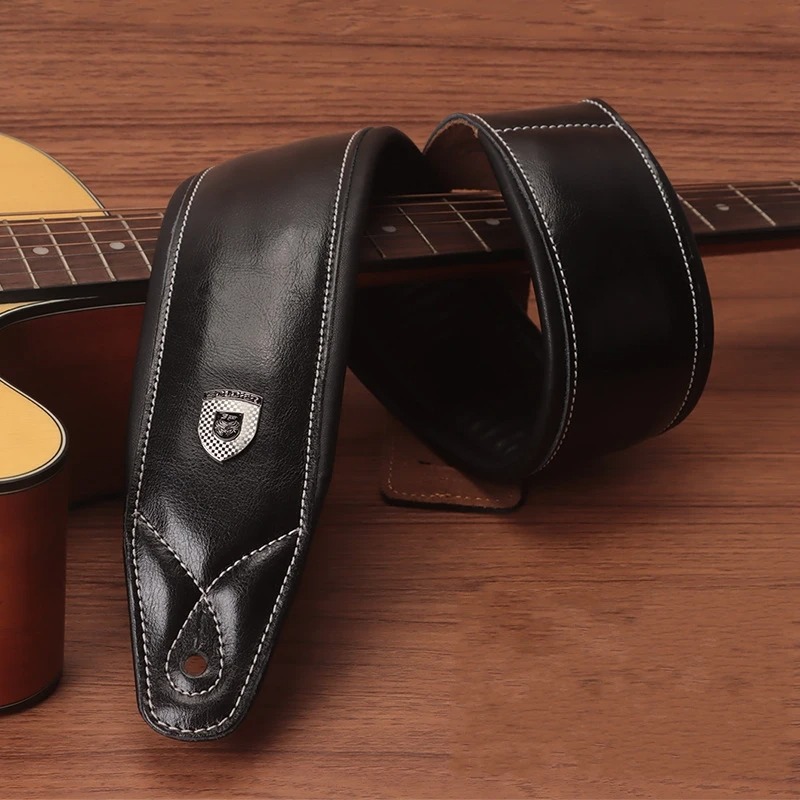 Correa de Guitarra Cuir Prestige - Clásica Vintage en Cuero Premium - color beige