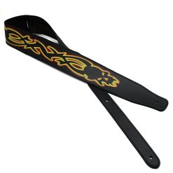 Correa de Guitarra con Cabeza de Muerte y Cráneo Tribal Infernal