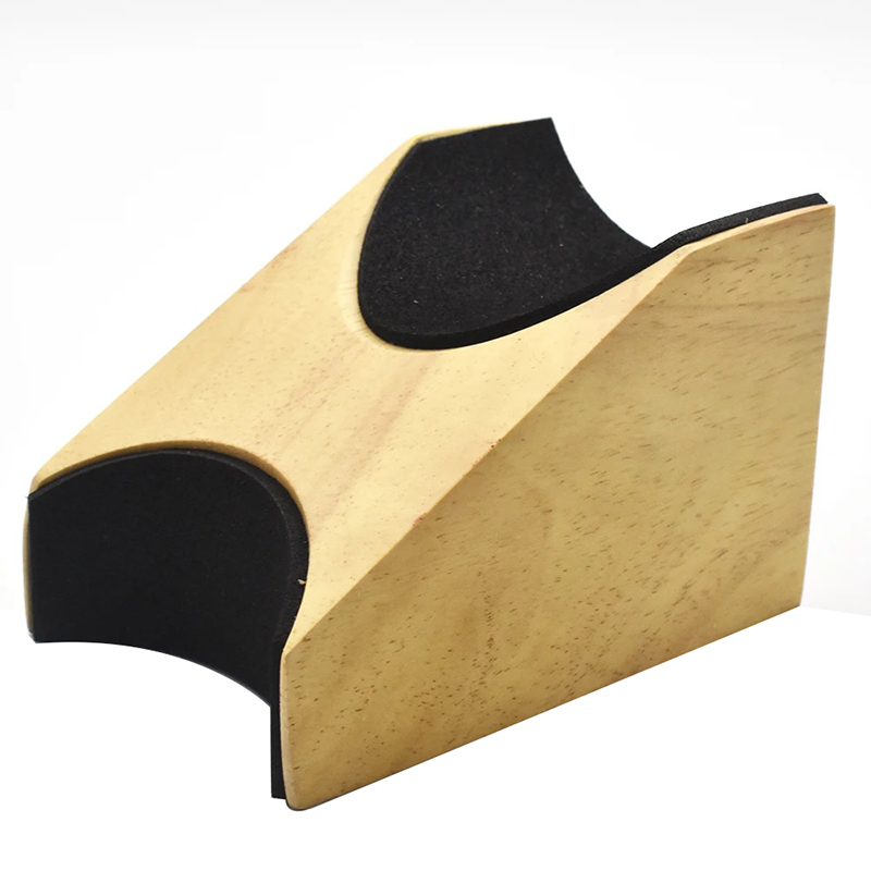 Soporte de Reposabrazos de Madera para Guitarra y Ukelele - Antideslizante y Estable, Color Beige