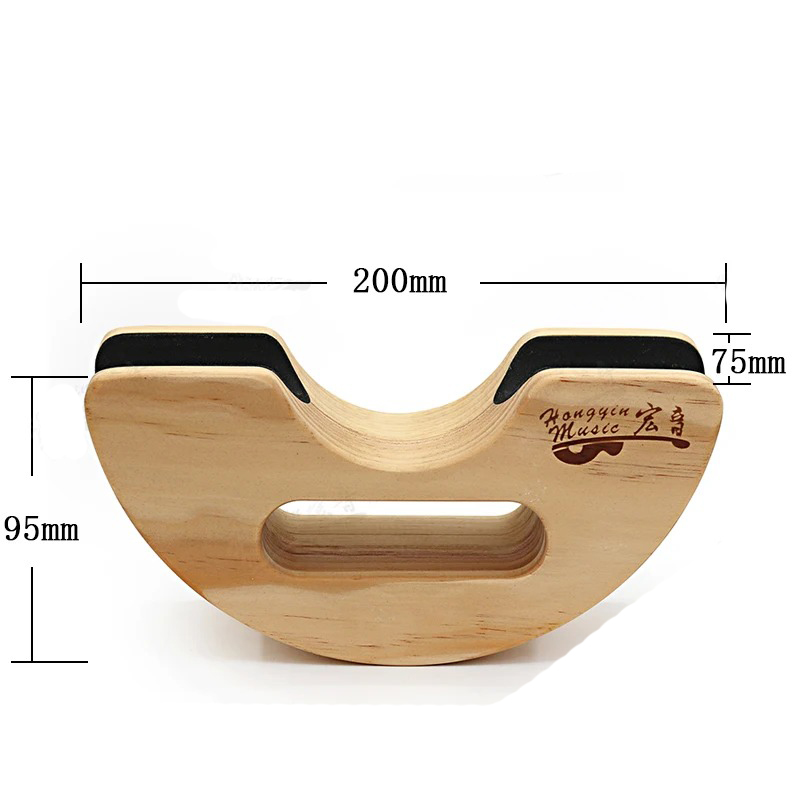 Soporte de Reposabrazos de Madera para Mango de Bajo - Forma Semi-Circular Antideslizante Modelo 1