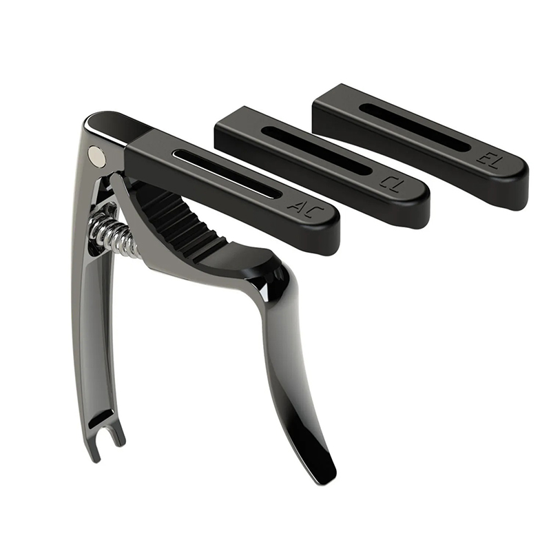 Capodastre Universal Multi-Perfil - Ajuste 3-en-1! Color Negro