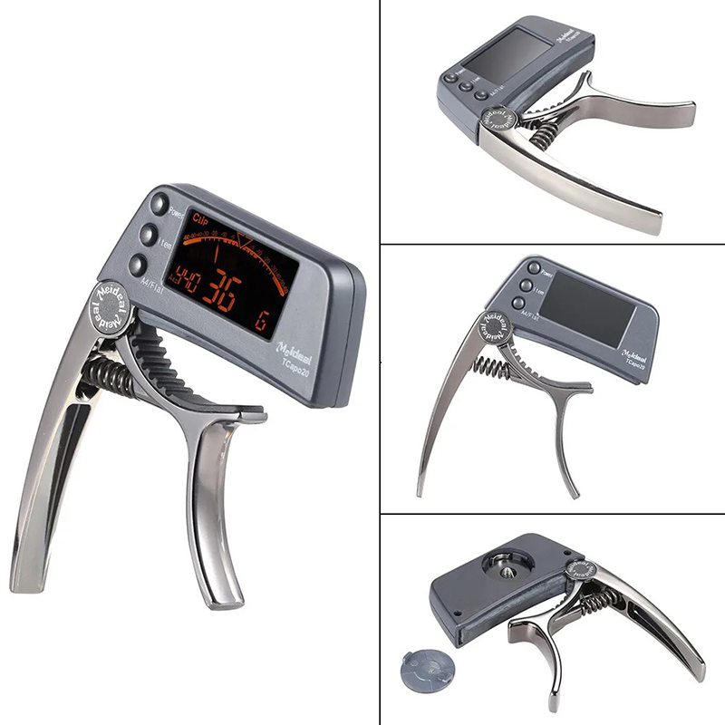 Detalles de Capodastro Afinador LCD Modelo Clip & Tune Versátil