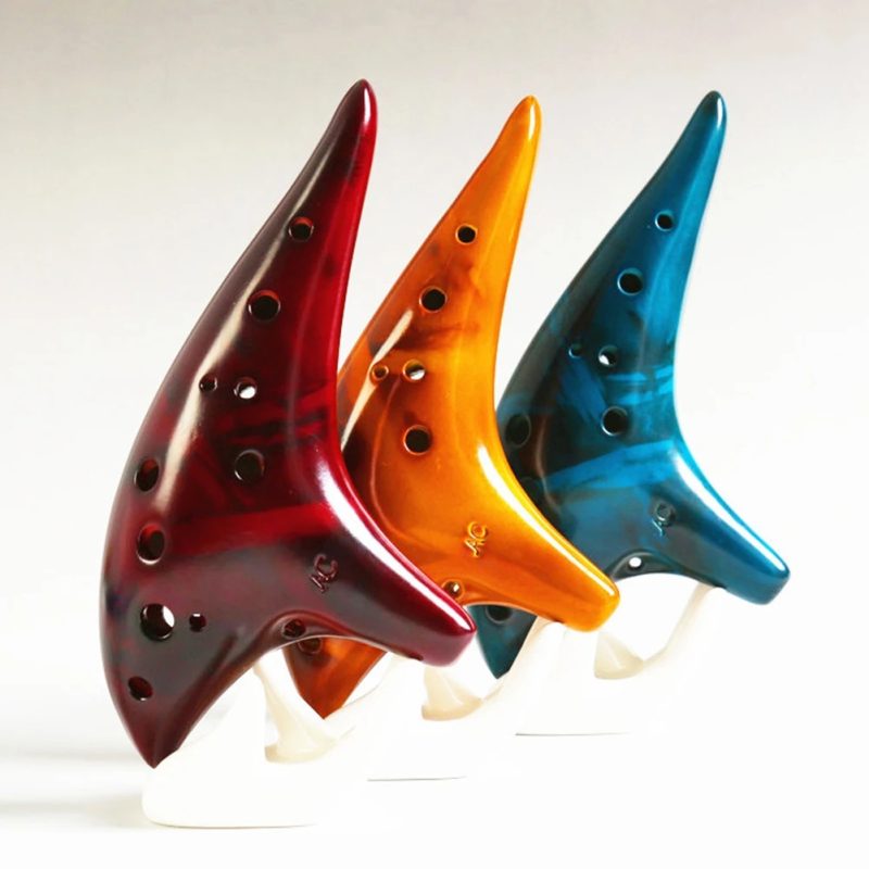 Detalles de la Ocarina de 12 Agujeros Alto C - Instrumento de Viento de Resina para Principiantes y Músicos Avanzados (Estilo Zelda)
