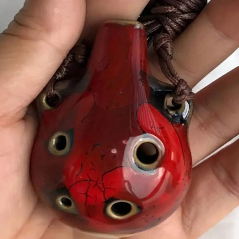 Detalles del Mini Ocarina de Cerámica - Colgante Musical de 6 Agujeros