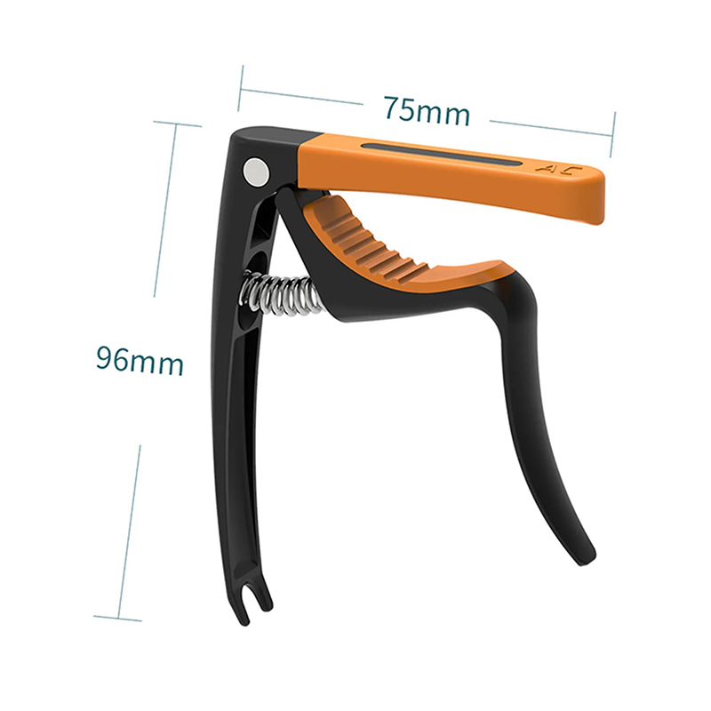Dimensiones de Capodastro de Guitarra Multi-Perfil - Universal 3-en-1 con Insertos