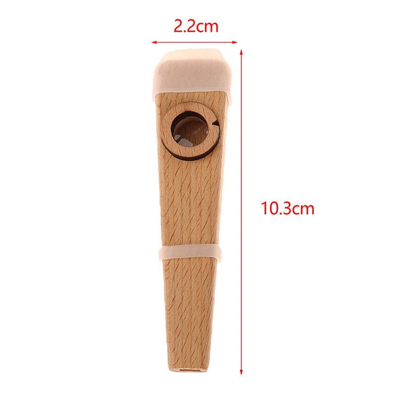 Dimensiones de Kazoo Acústico de Madera Natural - Diseño Clásico y Sonido Auténtico - ¡Completo!