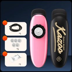 Kazoo Clásico de Tubo Único con Sonido Puro (Sonido Claro y Minimalista) - ideal para principiantes Color Rosa