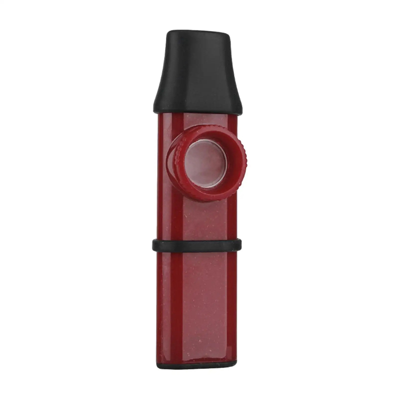 Kazoo Polivalente con Sonido Puro y Boquilla para Flauta Dulce de Color Rojo