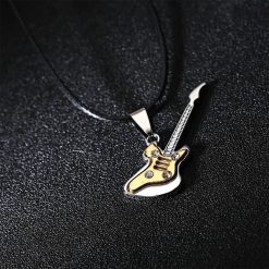 Magnífico Colgante de Guitarra Rock 'Crystal Jam' - colores Oro