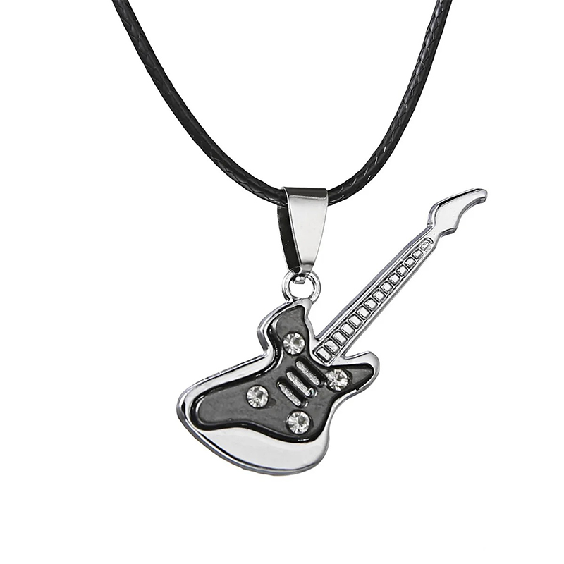 Colgante de Guitarra Rock 'Crystal Jam' de Color Negro