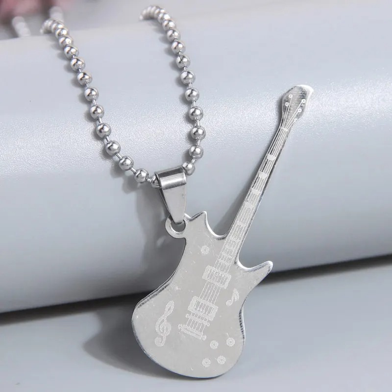 Colgante de Guitarra Rock 'Metal Symphony' de Color Plata
