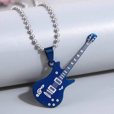 Colgante de Guitarra Rock 'Metal Symphony' de Color Azul