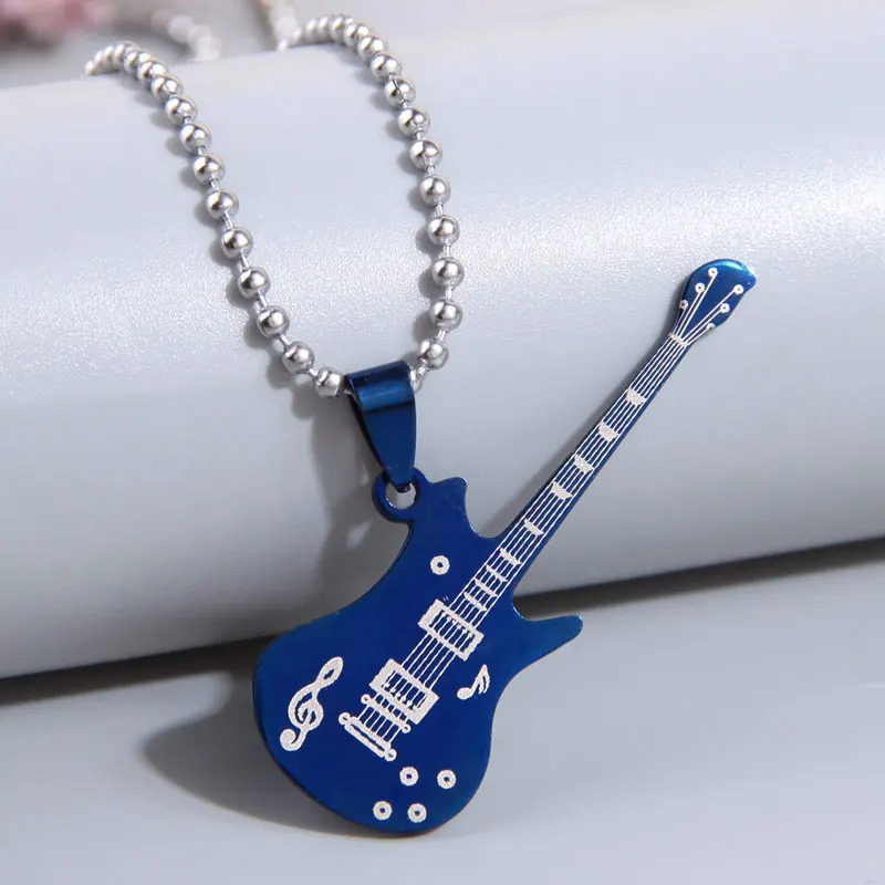 Colgante de Guitarra Rock 'Metal Symphony' de Color Azul
