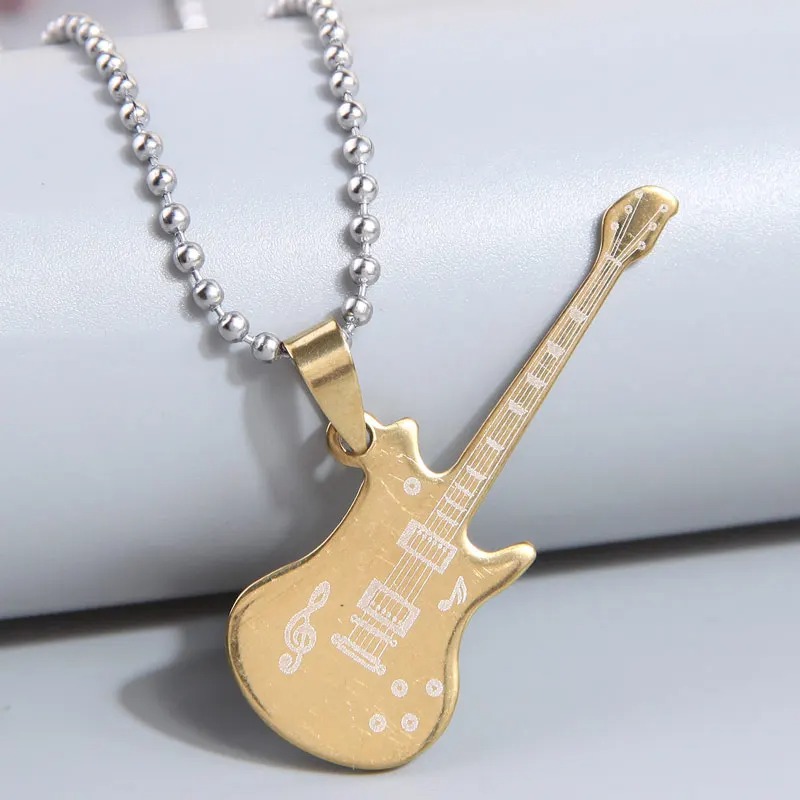 Colgante de Guitarra Rock 'Metal Symphony' de Color Oro