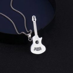 Colgante de Guitarra Rock Plata Acústica