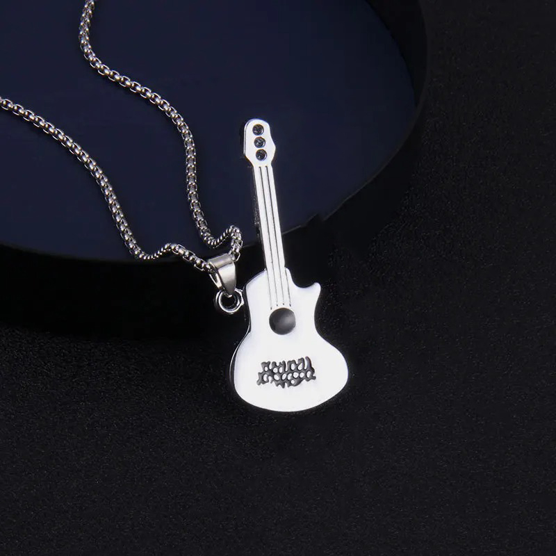 Colgante de Guitarra Rock Plata Acústica