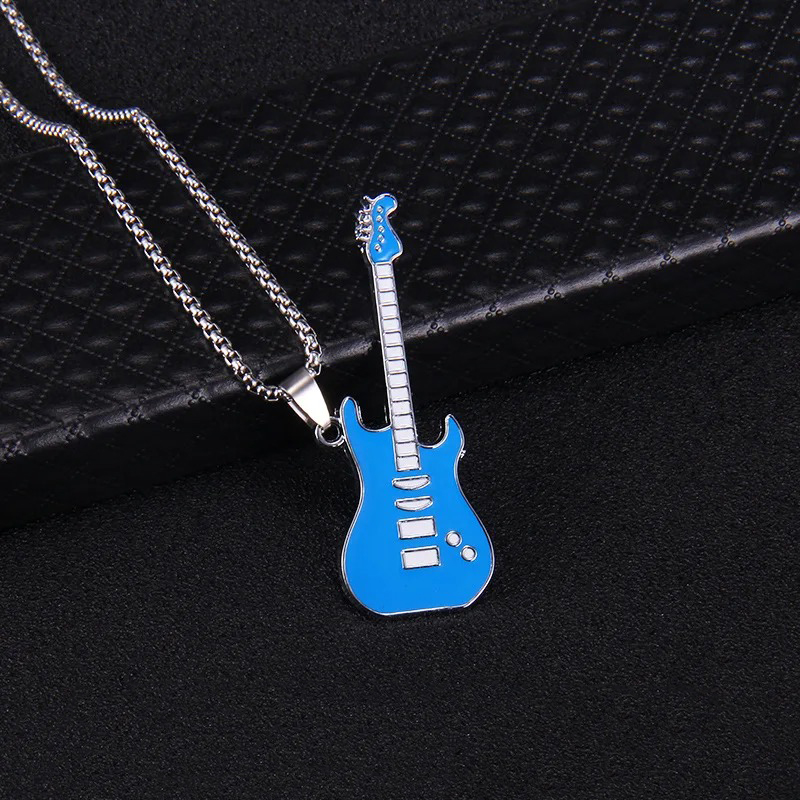 Colgante de Guitarra Rock Strat'Color en color Azul