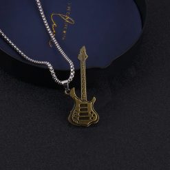 Colgante de Guitarra Rock - Bronce Vintage Vibe