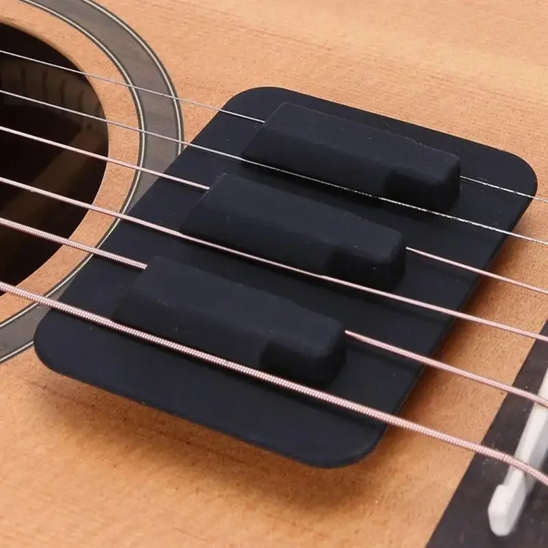 Guitarra Acústica Silenciosa - Almohadilla de Sordina de Silicona Flexible para Reducción de Ruido