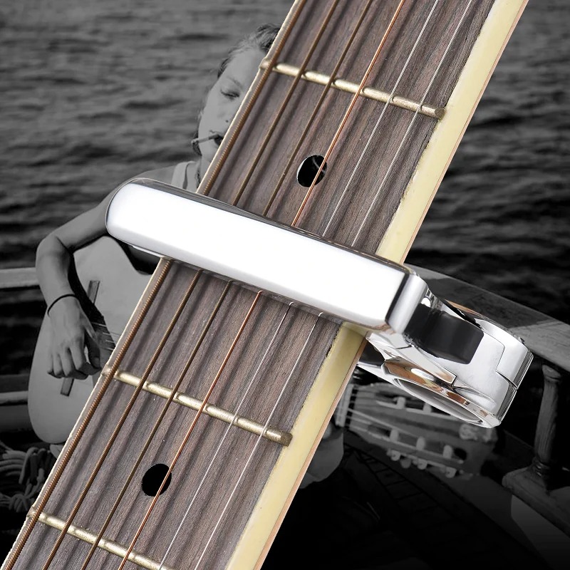 Vista detallada de la Cejilla de Guitarra Modelo Nácar Real