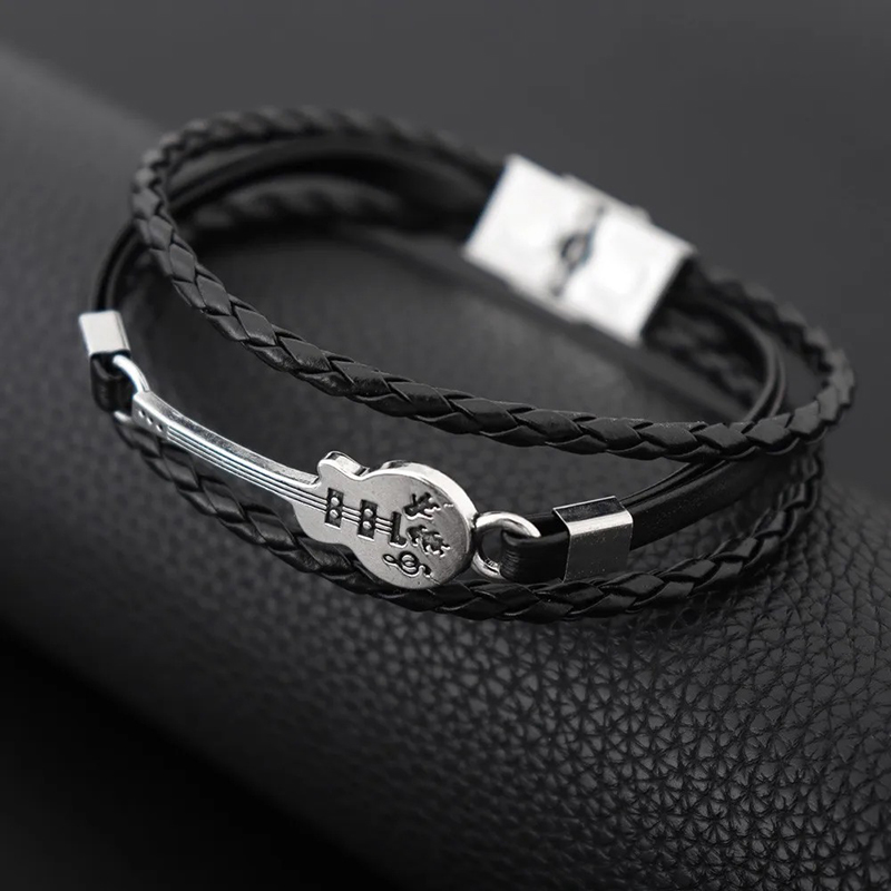 Pulsera Avant de Guitarra Rock - Sinfonía Plateada