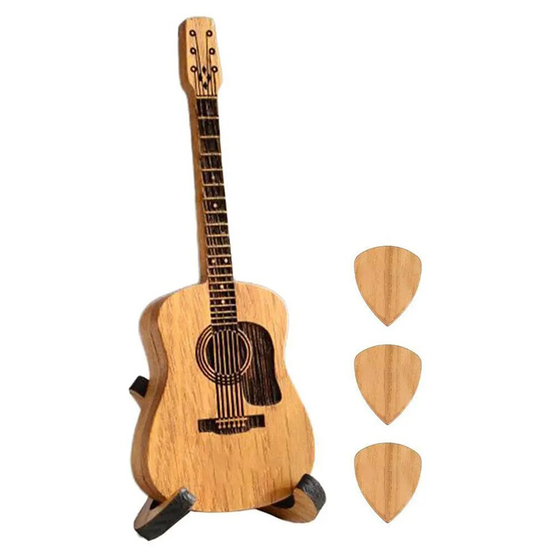 Caja de púas de guitarra acústica - de madera Corazón del Luthier
