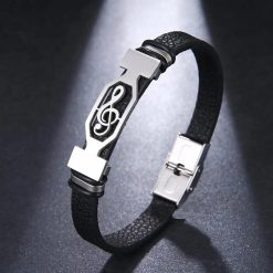 Pulsera Clave de Sol Cadencia de Acero