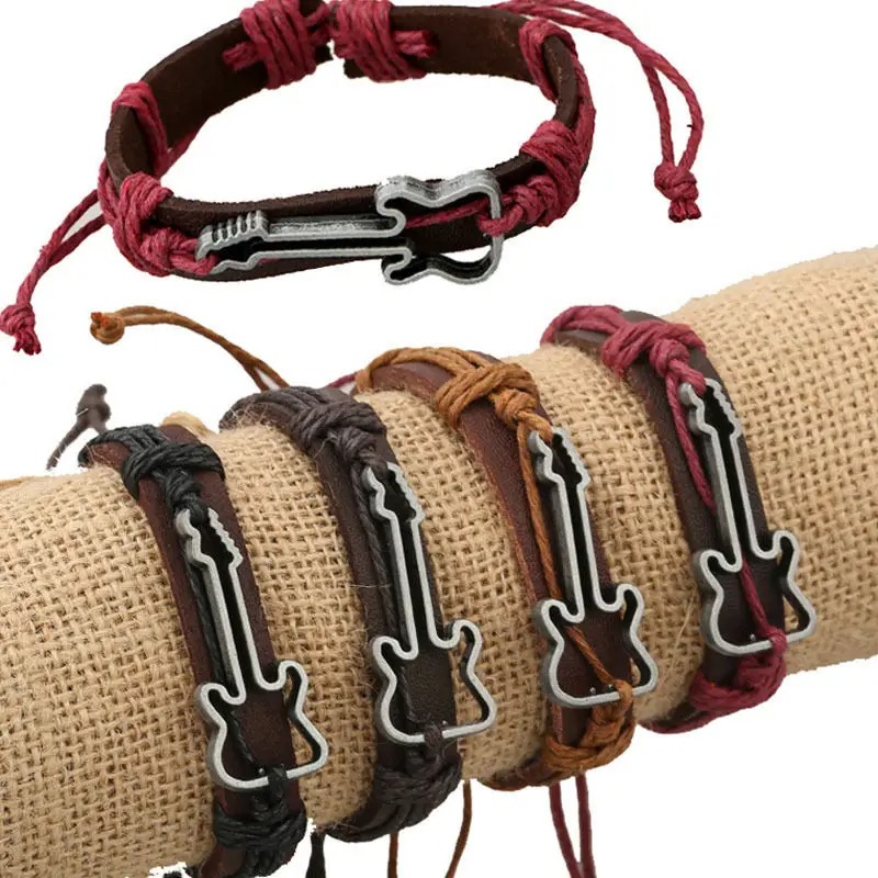 Pulsera de Guitarra Rock con Cuerda Bohemia