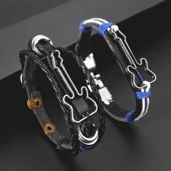 Pulsera de Guitarra Rock - Dúo Espíritu Eléctrico - ¡2 colores para elegir!