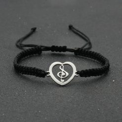 Pulsera Musical de Latido del Corazón en Color Negro