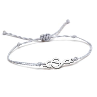 Pulsera Musical de Línea Melódica de Color Plata