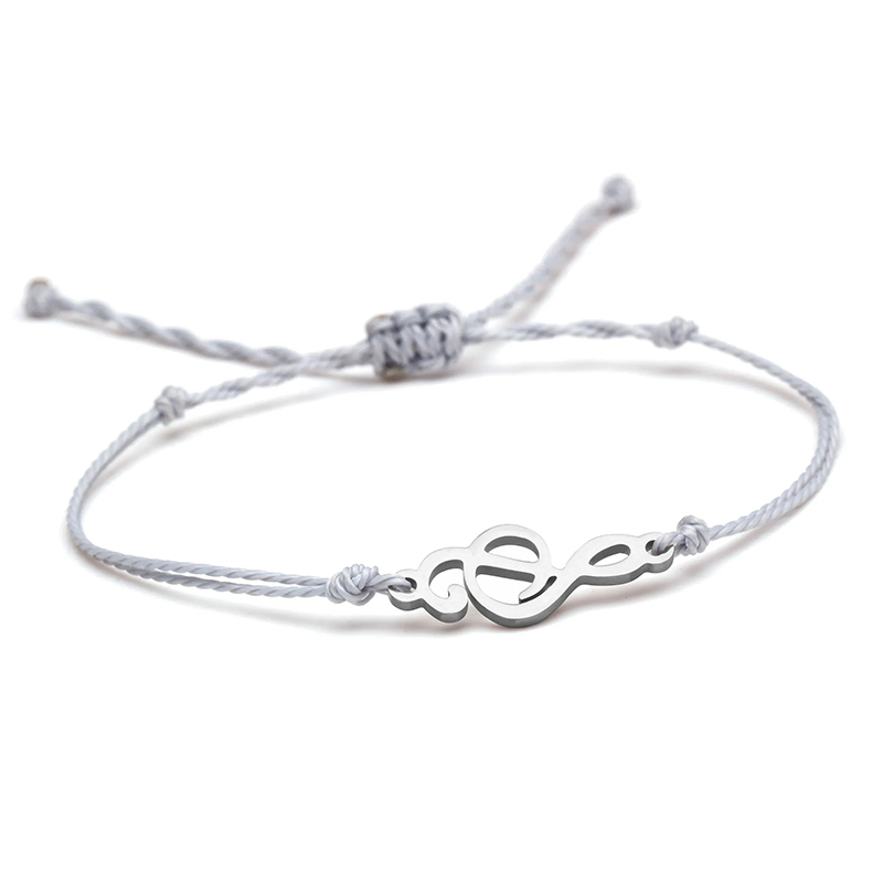 Pulsera Musical de Línea Melódica de Color Plata