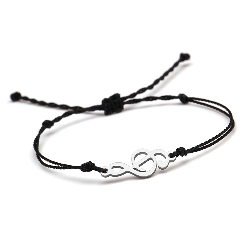 Pulsera Musical Línea Melódica Color Negro