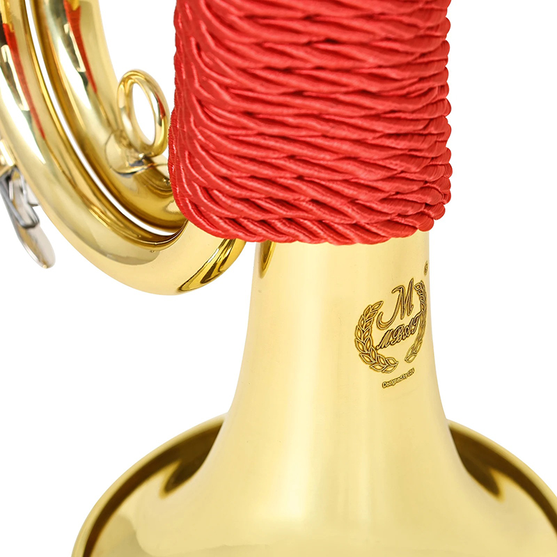 Detalles de la Corneta de Marcha Española - Latón Dorado con Funda Instrumentos de Viento