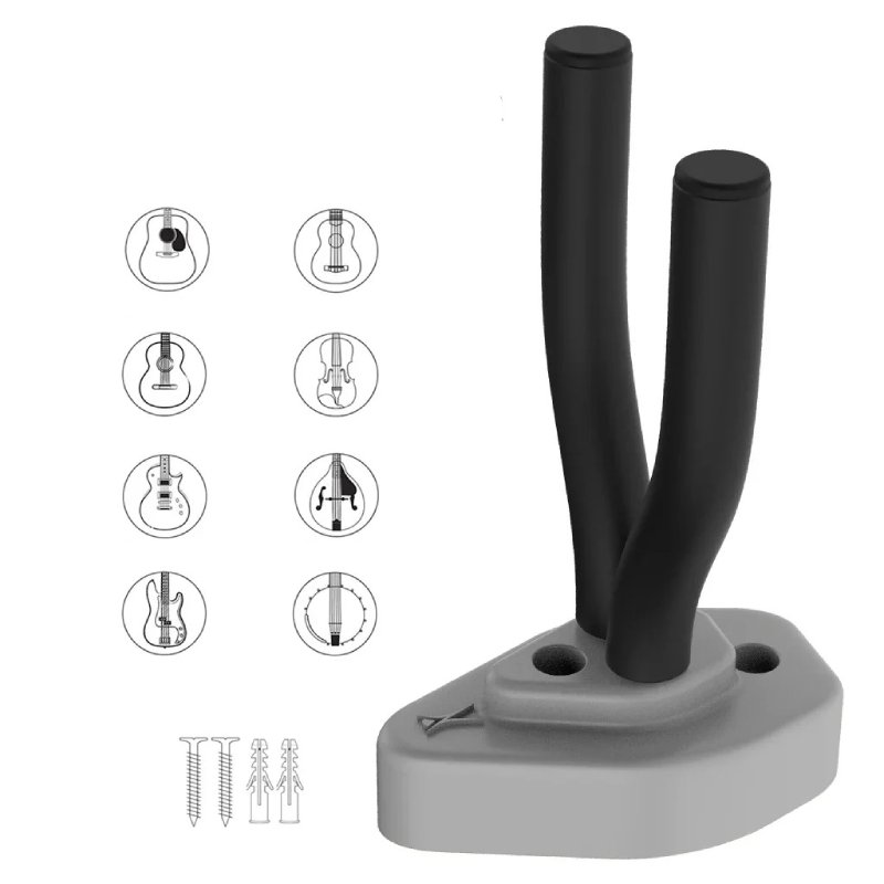 Magnífico Soporte de Pared para Guitarra "Gris Piedra Urbano